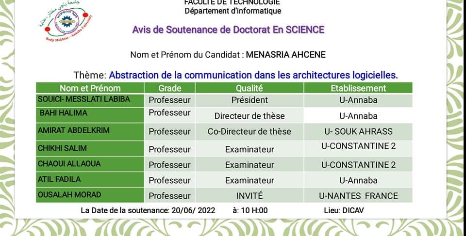 DR. MENASRIA AHCEN